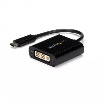 StarTech.com USB-C į DVI adapteris – juodas – 1920x1200 – USB Type C vaizdo keitiklis DVI D ekranui/monitoriui/projektoriui – atnaujinta versija CDP2DVIEC