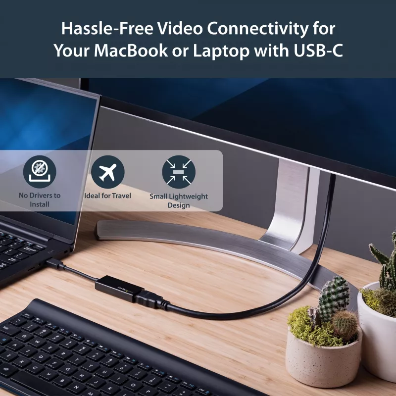 StarTech.com USB-C į HDMI adapteris 4K 30Hz – juodas, 3.2 Gen 2 (3.1 Gen 2), USB Type-C, HDMI išvestis, 3840 x 2160 pikseliai