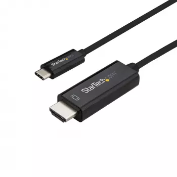 StarTech.com 10ft (3m) USB-C į HDMI laidas - 4K 60Hz USB Type C į HDMI 2.0 vaizdo adapterio laidas - suderinamas su Thunderbolt 3 - nešiojamam kompiuteriui prie HDMI monitoriaus/ekrano - DP 1.2 Alt Mode HBR2 - juoda