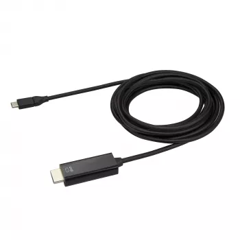 StarTech.com 10ft (3m) USB-C į HDMI laidas - 4K 60Hz USB Type C į HDMI 2.0 vaizdo adapterio laidas - suderinamas su Thunderbolt 3 - nešiojamam kompiuteriui prie HDMI monitoriaus/ekrano - DP 1.2 Alt Mode HBR2 - juoda