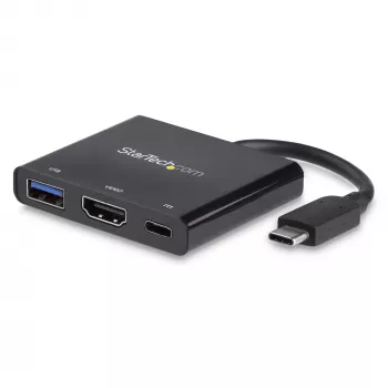 StarTech.com USB-C kelių prievadų adapteris su HDMI - USB 3.0 prievadas - 60W PD - Juodas