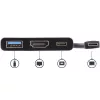 StarTech.com USB-C kelių prievadų adapteris su HDMI - USB 3.0 prievadas - 60W PD - Juodas