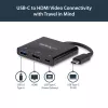 StarTech.com USB-C kelių prievadų adapteris su HDMI - USB 3.0 prievadas - 60W PD - Juodas