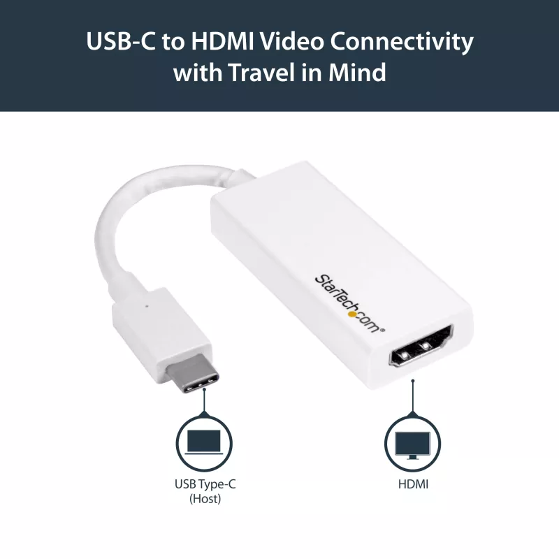 StarTech.com USB-C į HDMI adapteris su 4K 30Hz - Baltas