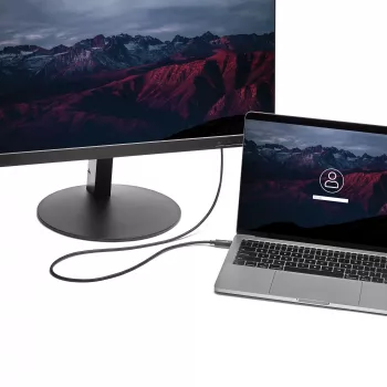 StarTech.com 6ft/2m USB-C į VGA laidas - 1920x1200/1080p USB Type-C į VGA vaizdo aktyvus adapterio laidas - Thunderbolt 3 suderinamas - nešiojamam kompiuteriui prie VGA monitoriaus/projektoriaus - DP Alt Mode HBR2