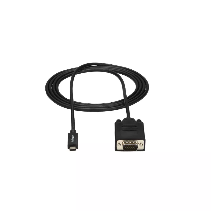 StarTech.com 6ft/2m USB-C į VGA laidas - 1920x1200/1080p USB Type-C į VGA vaizdo aktyvus adapterio laidas - Thunderbolt 3 suderinamas - nešiojamam kompiuteriui prie VGA monitoriaus/projektoriaus - DP Alt Mode HBR2