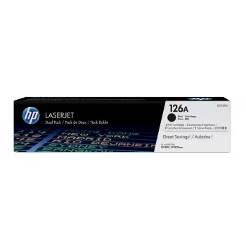 HP 126A 2 vnt. juodi originalūs LaserJet tonerio kasetės, 2400 puslapių