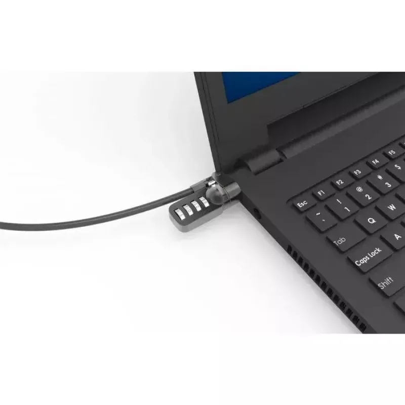 Kombinacinis spyna Compulocks CL37 T-bar apsauginis kabelio spyna juoda