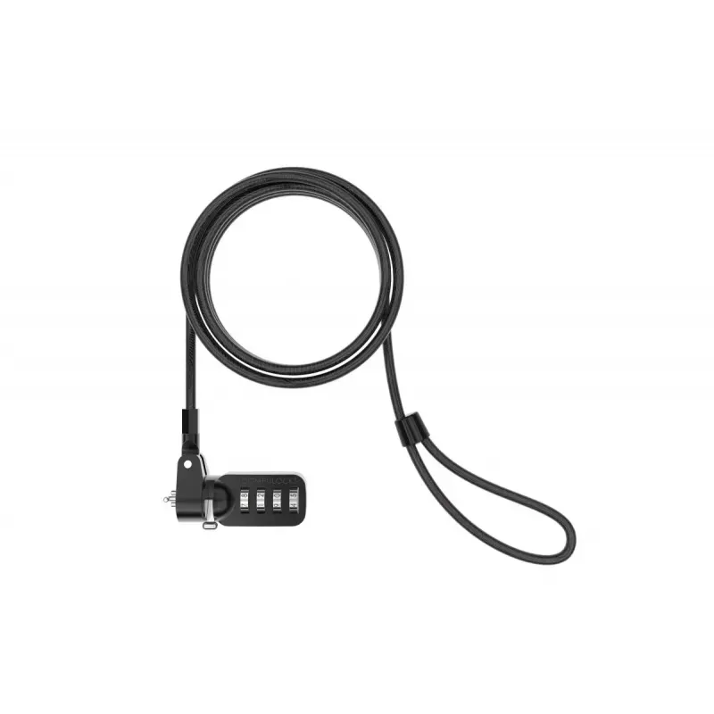 Kombinacinis spyna Compulocks CL37 T-bar apsauginis kabelio spyna juoda