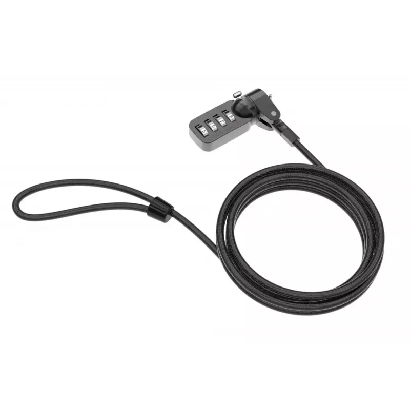 Kombinacinis spyna Compulocks CL37 T-bar apsauginis kabelio spyna juoda