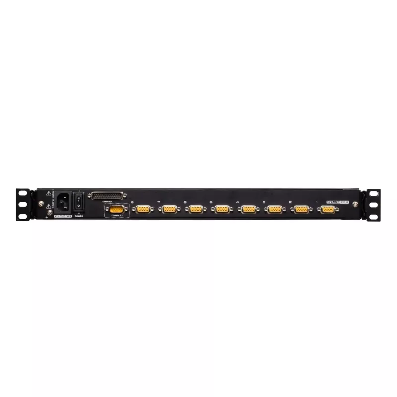 KVM jungiklis ATEN CL5708M montavimui į stelažą, juodas, 1U, 17 colių LCD