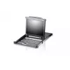 KVM jungiklis ATEN CL5708M montavimui į stelažą, juodas, 1U, 17 colių LCD