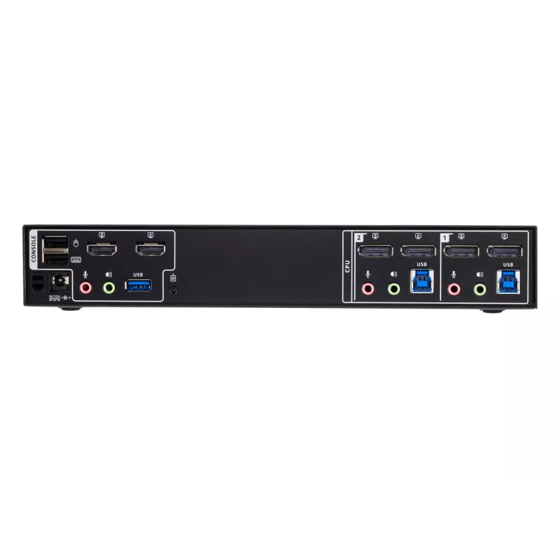 ATEN 2-Port 4K DisplayPort dviejų monitorių mini-matricos KVM jungiklis