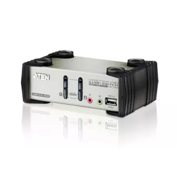 ATEN CS1732B 2 prievadų USB - PS/2 VGA KVM jungiklis su garsu ir USB 2.0 šakotuvu (KVM kabeliai įtraukti)