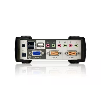 ATEN CS1732B 2 prievadų USB - PS/2 VGA KVM jungiklis su garsu ir USB 2.0 šakotuvu (KVM kabeliai įtraukti)