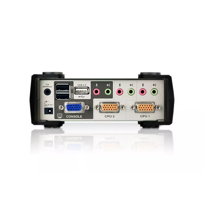 ATEN CS1732B 2 prievadų USB - PS/2 VGA KVM jungiklis su garsu ir USB 2.0 šakotuvu (KVM kabeliai įtraukti)