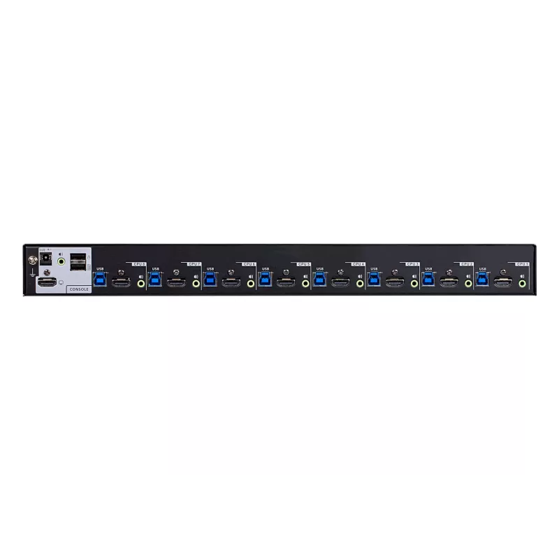 ATEN 8 prievadų USB 3.0 4K HDMI KVM jungiklis, 4096 x 2160 pikselių, 4K Ultra HD, 9,77 W, juodas