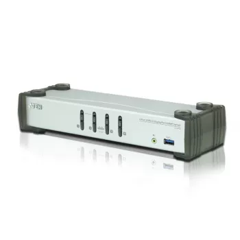 ATEN 4 prievadų USB 3.1 Gen 1 DisplayPort 1.1 KVMP™ jungiklis su garsiakalbiu (KVM kabeliai įtraukti)