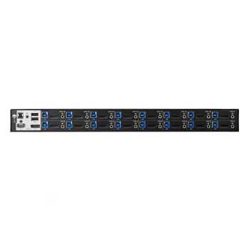 ATEN CS19216 16 prievadų USB 3.0 4K DisplayPort KVM jungiklis, 4096 x 2160 pikseliai, 4K Ultra HD, 26.66 W, juodas