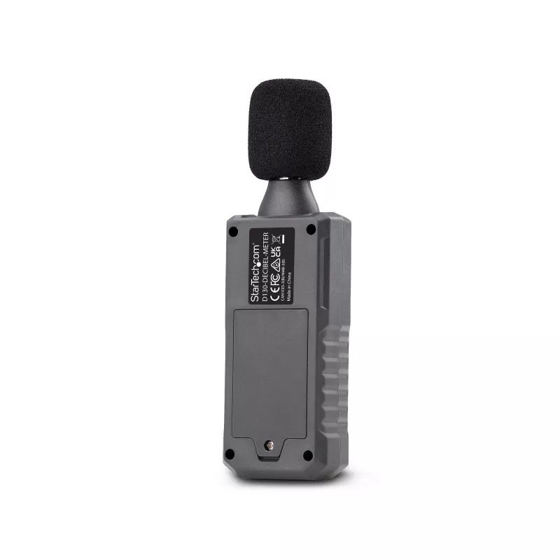 StarTech.com rankinis skaitmeninis garso lygio matuoklis su dideliu LCD ekranu, triukšmo/decibelų lygio matuoklis serverio patalpai/biurui, garso monitorius, 30-130 dBA diapazonas, tikslūs min/max rodmenys