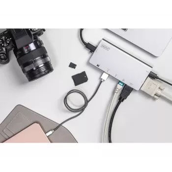 USB Type-C kelioninis dokas Digitus DA-70877