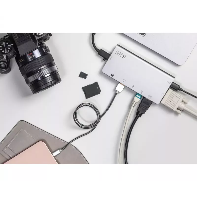 USB Type-C kelioninis dokas Digitus DA-70877