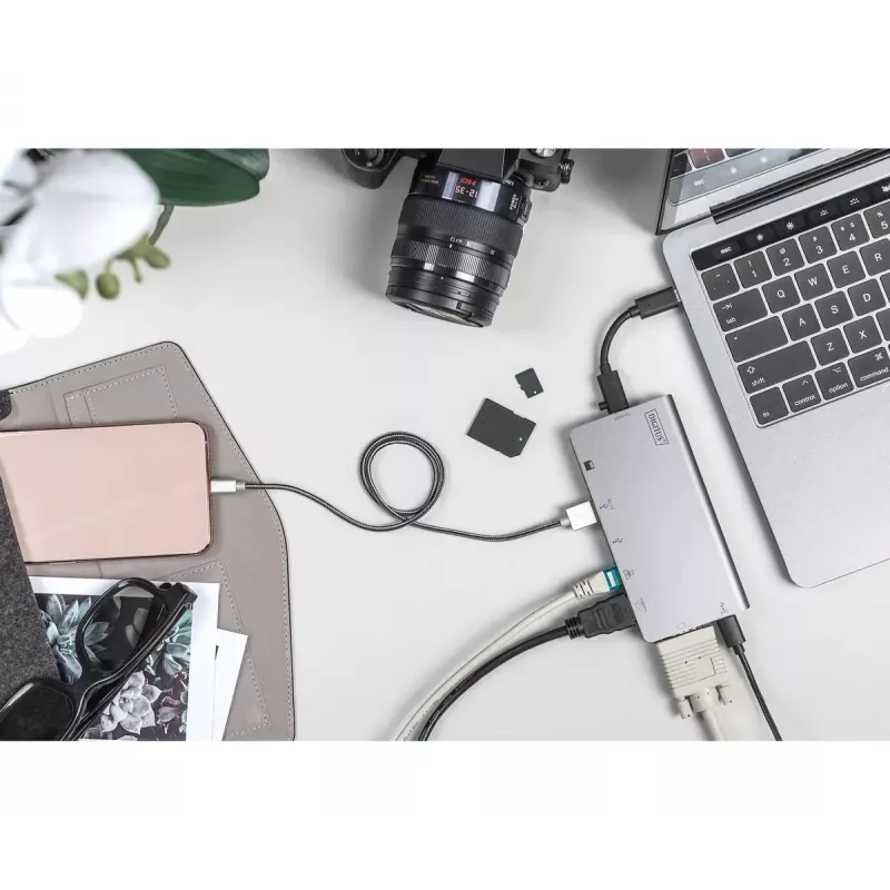 USB Type-C kelioninis dokas Digitus DA-70877
