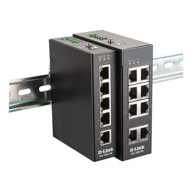 D-Link DIS-100E-8W 8 prievadų nepramoninis nevaldomas Ethernet jungiklis