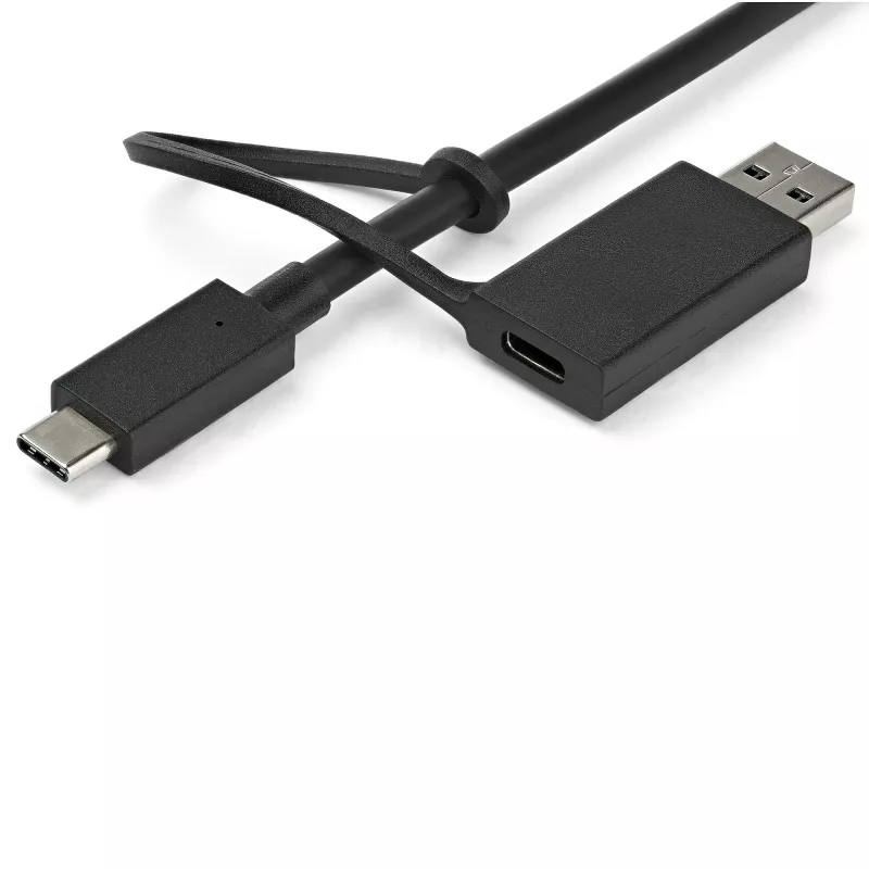 Universali nešiojamojo kompiuterio dokų stotelė StarTech.com, hibridinė USB-C ir USB-A, dviguba 4K DP ir HDMI, 60W PD, Mac / Windows / Chrome OS, 4x USB 5Gbps šakotuvas, GbE