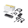 Universali nešiojamojo kompiuterio dokų stotelė StarTech.com, hibridinė USB-C ir USB-A, dviguba 4K DP ir HDMI, 60W PD, Mac / Windows / Chrome OS, 4x USB 5Gbps šakotuvas, GbE