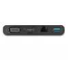 StarTech.com USB-C kelių prievadų adapteris su HDMI, VGA, Gigabit Ethernet ir USB 3.0 – USB-C į 4K HDMI arba 1080p VGA ekrano mini dokas – USB Type-C kelioninis dokas USB-C nešiojamiesiems