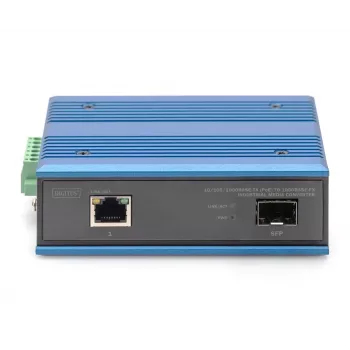 Digitus DN-652104-1 Medienų keitiklis 10/100/1000Base-TX PoE į 1000Base-FX 1000 Mbit/s