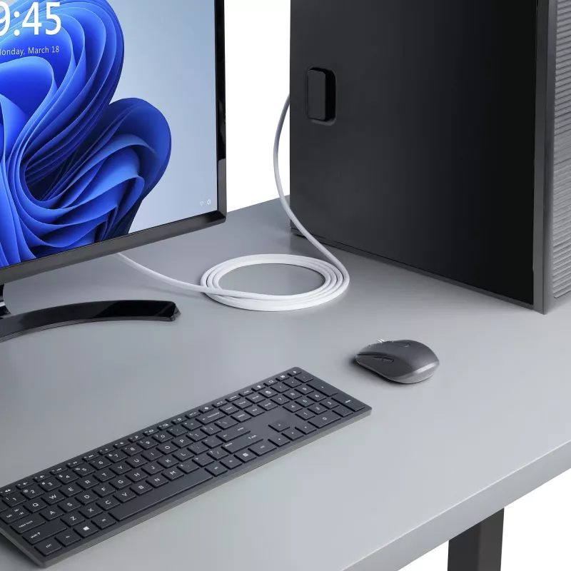 StarTech.com 3 m baltas VESA sertifikuotas DisplayPort 1.2 laidas, 4K 60Hz, 21.6Gbps, fiksuojančios DP jungtys, DP 1.2 DisplayPort laidas, DP monitoriaus laidas, M/M
