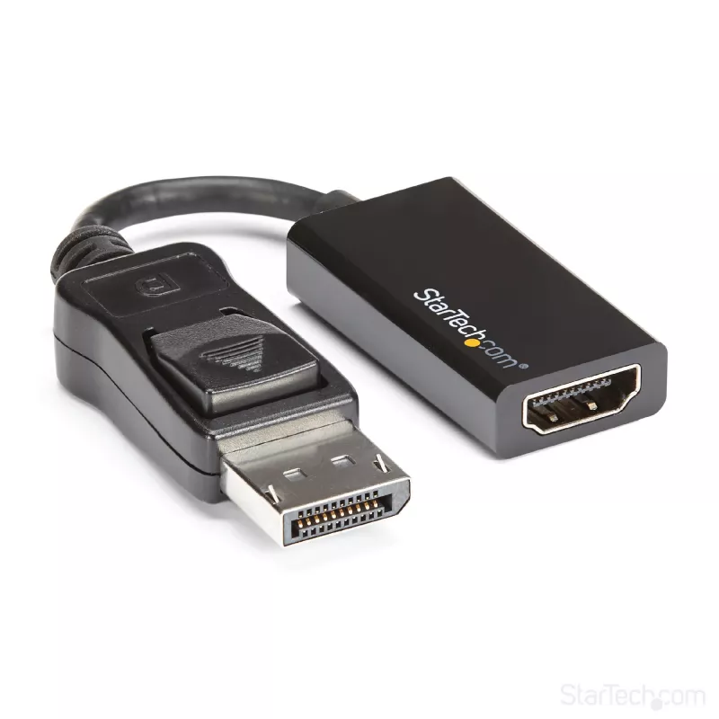 StarTech.com DisplayPort į HDMI adapteris – 4K 60Hz aktyvus DP 1.4 į HDMI 2.0 vaizdo keitiklis – DP į HDMI monitorių/TV/ekraną laidas adapteris kištukas – fiksuojanti DP jungtis