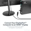 StarTech.com DisplayPort į HDMI adapteris – 4K 60Hz aktyvus DP 1.4 į HDMI 2.0 vaizdo keitiklis – DP į HDMI monitorių/TV/ekraną laidas adapteris kištukas – fiksuojanti DP jungtis