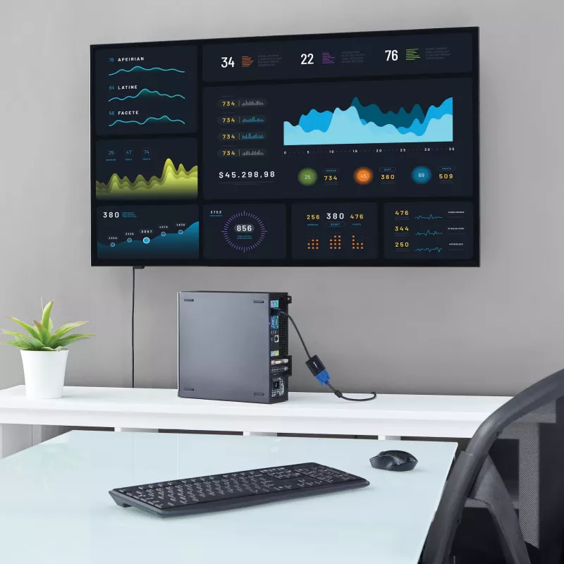 StarTech.com 5 vnt. rinkinys DisplayPort į VGA adapteris – DisplayPort 1.2 į VGA aktyvus adapteris – skaitmeninis DP į analoginį VGA vaizdo keitiklis – DisplayPort kištukas į VGA lizdą monitoriaus adapteris