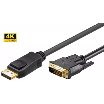 Microconnect DP-DVI-MM-100 vaizdo kabelio adapteris 1 m DisplayPort juodas