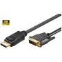 Microconnect DP-DVI-MM-100 vaizdo kabelio adapteris 1 m DisplayPort juodas