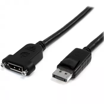 StarTech.com 3ft (1m) Panel Mount DisplayPort kabelis – 4K x 2K – DisplayPort 1.2 ilginimo kabelis, vyriškas į moterišką – DP vaizdo plėtimo laidas su skydelio montavimo DP jungtimi – DP monitoriaus kabelis