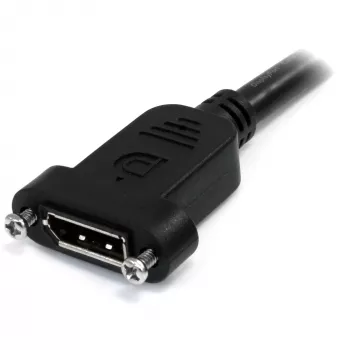 StarTech.com 3ft (1m) Panel Mount DisplayPort kabelis – 4K x 2K – DisplayPort 1.2 ilginimo kabelis, vyriškas į moterišką – DP vaizdo plėtimo laidas su skydelio montavimo DP jungtimi – DP monitoriaus kabelis
