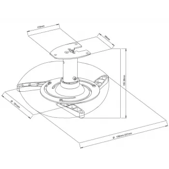 Vivolink VLMC101-H lubinis projektoriaus laikiklis baltas