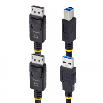 StarTech.com 1,8 m DP ir USB 5 Gbps KVM kabelis, 4K 60 Hz, universalus DP 1.2 / USB 3.0 kombinuotas kabelis KVM jungikliams