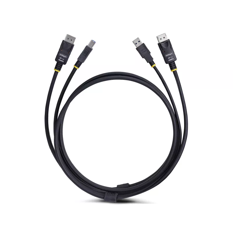 StarTech.com 1,8 m DP ir USB 5 Gbps KVM kabelis, 4K 60 Hz, universalus DP 1.2 / USB 3.0 kombinuotas kabelis KVM jungikliams