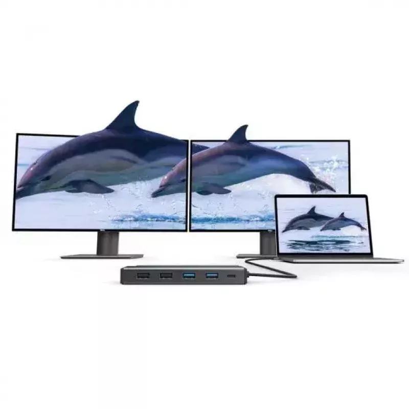 ALOGIC MV2 USB-C stotelė su 12 prievadų, HDMI, VGA, Ethernet 1000 Mbit/s