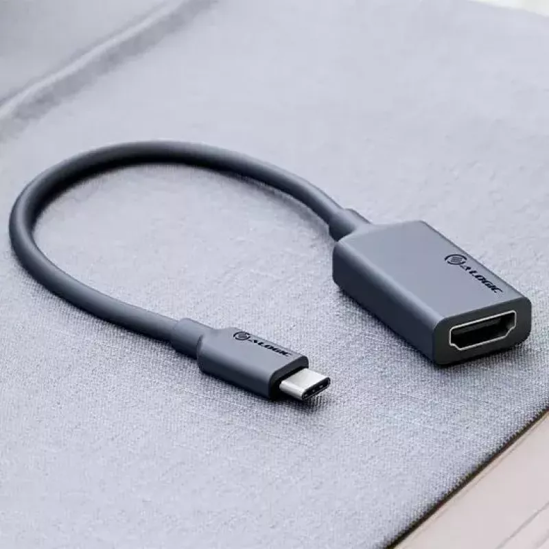ALOGIC EL2UCHD-ADP Elements perėjimas iš USB-C į HDMI, M/F, 0,15 m, juodas