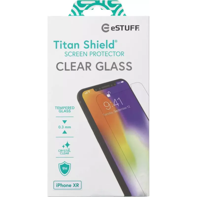 eSTUFF Apple iPhone XR skaidrus ekrano apsauginis stiklas