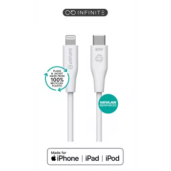Lightning laidas eSTUFF ES602170 1 m USB C 2,4 A 5 V, GRS sertifikuotas