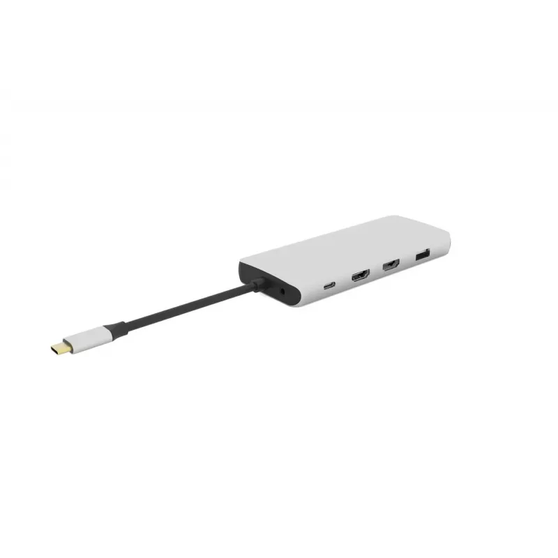 eSTUFF ES623009 12-in-1 USB-C stotelė USB 3.2 Gen 1 pilka