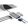 eSTUFF ES623009 12-in-1 USB-C stotelė USB 3.2 Gen 1 pilka