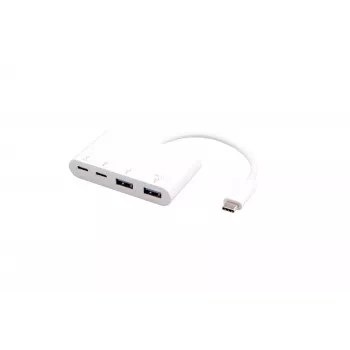 USB šakotuvas eSTUFF USB-C į 2 x USB 3.0 ir 2 x USB-C 3.1 10000 Mbit/s baltas
